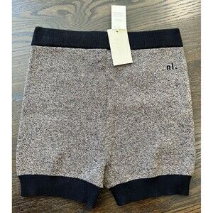 Nude Lucy Women’s Active Knit Shorts Organic Cotton Granite Size Small NWT